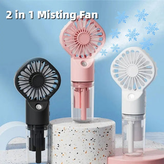 Refresh & Hydrate: Portable USB Mini Mist Fan with Humidification & Cooling