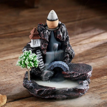 Zen Backflow Incense Burner - Creative Resin Ceramic Home Decoration for Meditation