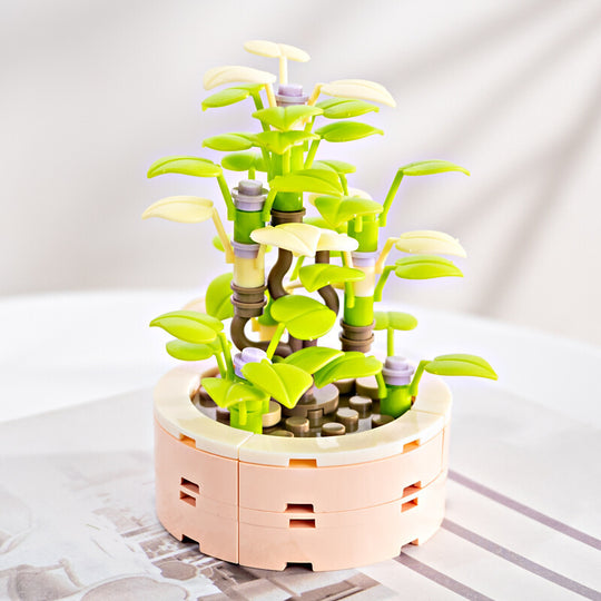Faux Succulent Block Bouquet - Artificial Flower Ornaments for Home Decor