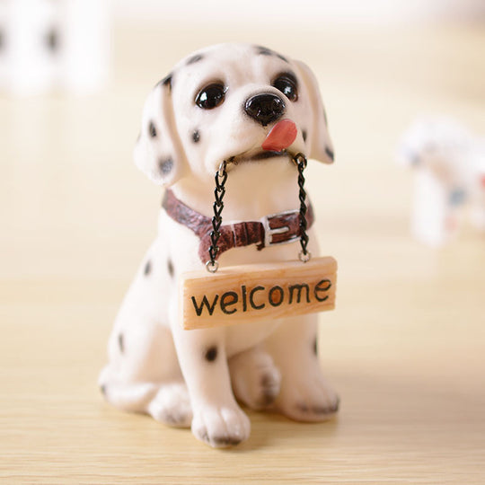Lifelike Dog Statue - Realistic Simulation Resin Ornament for Home Decor