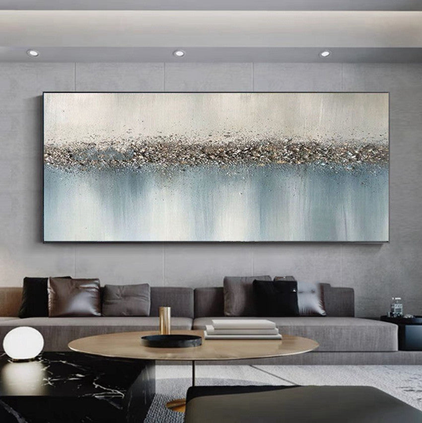 Stunning Abstract Foil Art: Modern Oil Painting on Canvas, Hand-painted Masterpiece