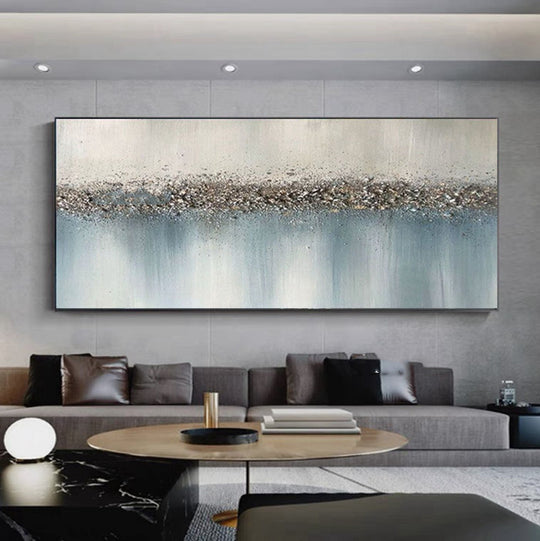 Stunning Abstract Foil Art: Modern Oil Painting on Canvas, Hand-painted Masterpiece