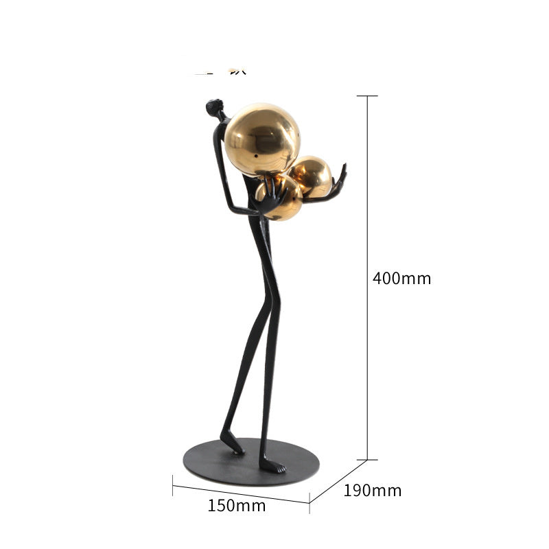 Luxe Sphere - Modern Metal Figure Sculpture for Luxury Home Decor