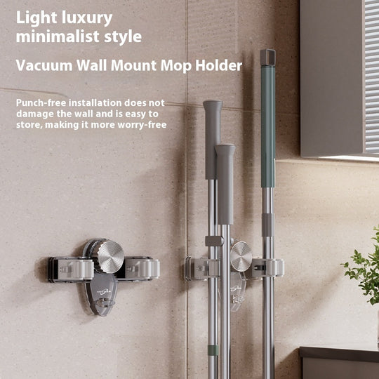 QuickHang Suction Cup Mop Holder - Punch-Free Household Solution