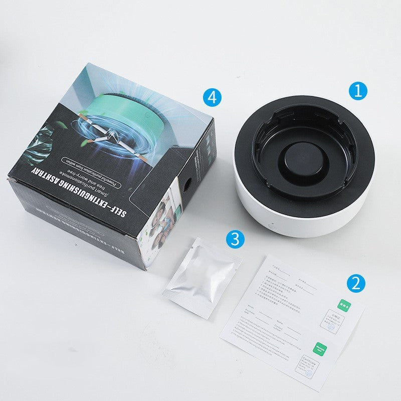 CleanAir Pro - Portable Anion Air Purifying Ashtray with Smoke Removal for Car & Home