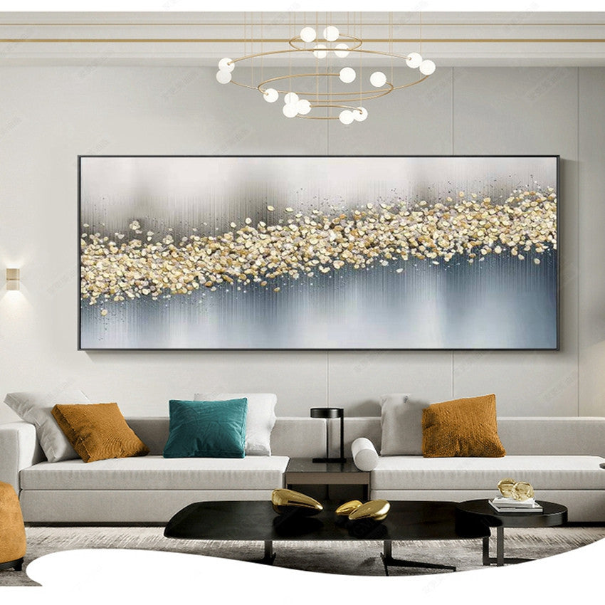 Stunning Abstract Foil Art: Modern Oil Painting on Canvas, Hand-painted Masterpiece