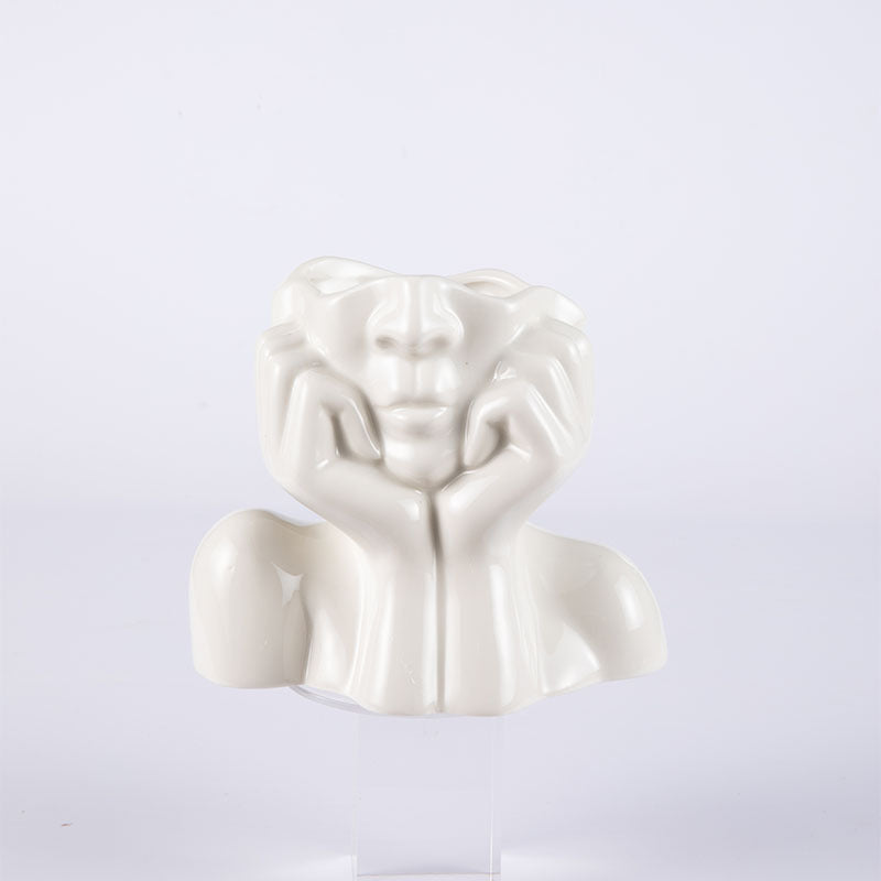 Artistic Bloom - Ceramic Flower Vase & Sculpture for Home Decor