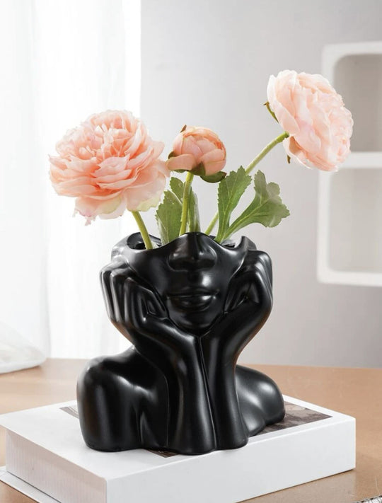 Artistic Form Vase - Resin Human Body Shape Decorative Centerpiece
