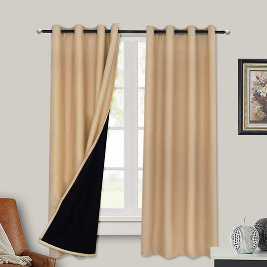 Total Blackout Curtains - 100% Light Blocking with Black Lining
