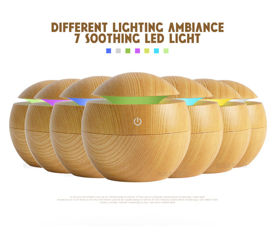 Relax & Refresh: Ultrasonic Aroma Diffuser & LED Night Light