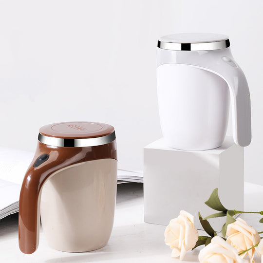 AutoMix Pro - Rechargeable Electric Stirring Mug for Coffee, Tea & More - Hands-Free Rotating Cup with Magnetic Mixing