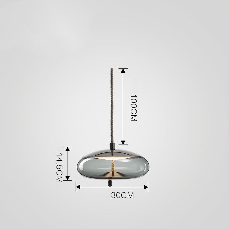 Lumina - Single Head Glass Chandelier for Dining Room, Living Room, Bar, and Bedroom