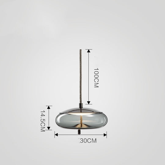 Lumina - Single Head Glass Chandelier for Dining Room, Living Room, Bar, and Bedroom