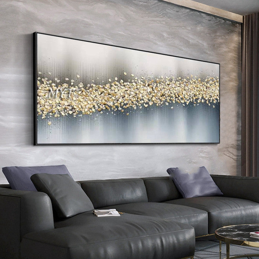 Stunning Abstract Foil Art: Modern Oil Painting on Canvas, Hand-painted Masterpiece