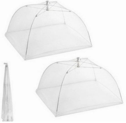 Large Rectangular Dish Drying Cover - White Mesh Food Cover with Removable & Washable Design