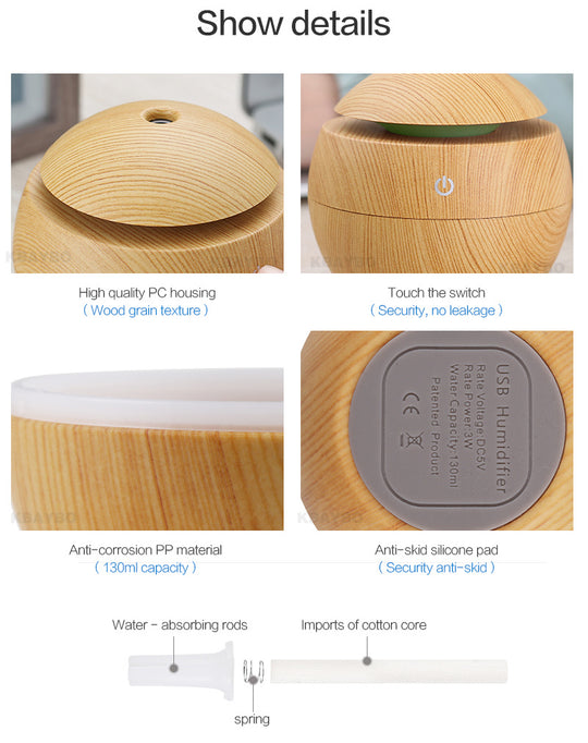 Relax & Refresh: Ultrasonic Aroma Diffuser & LED Night Light