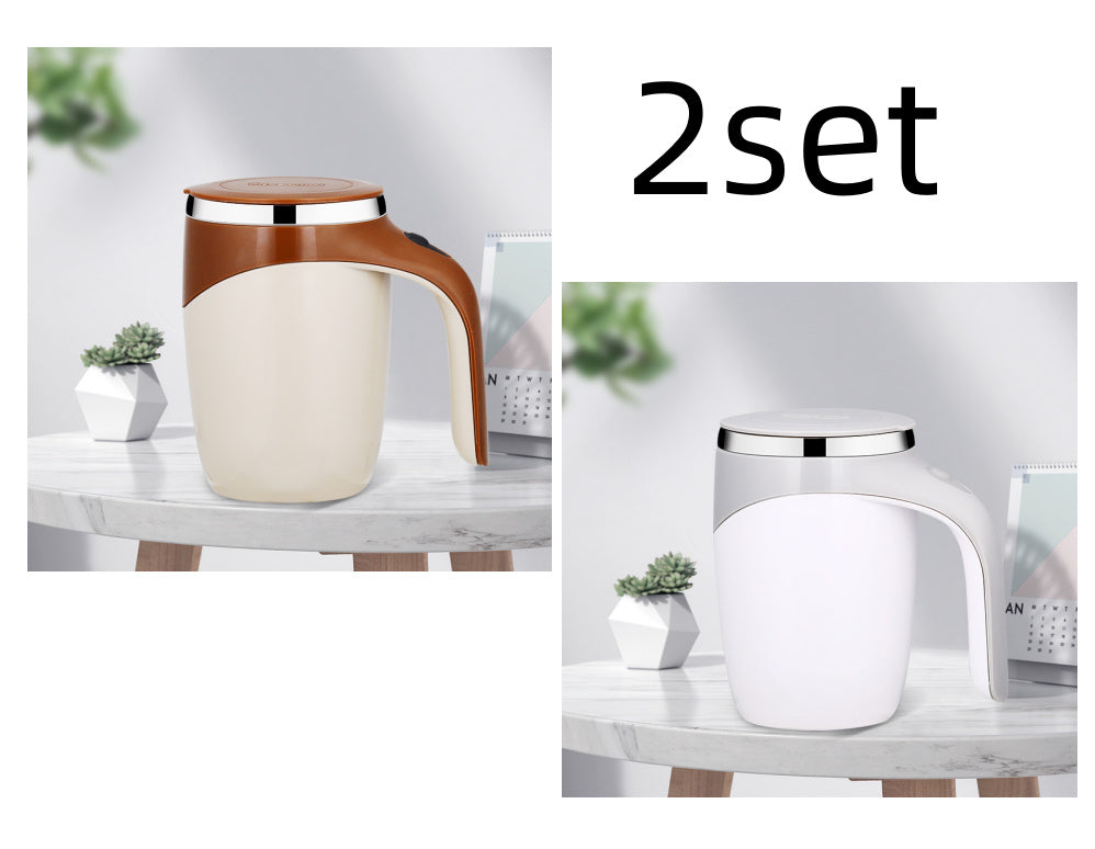 AutoMix Pro - Rechargeable Electric Stirring Mug for Coffee, Tea & More - Hands-Free Rotating Cup with Magnetic Mixing