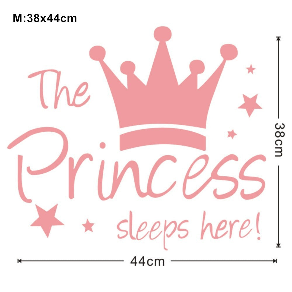 Royal Vibes: Pink Crown Graffiti Wall Stickers for a Touch of Urban Chic