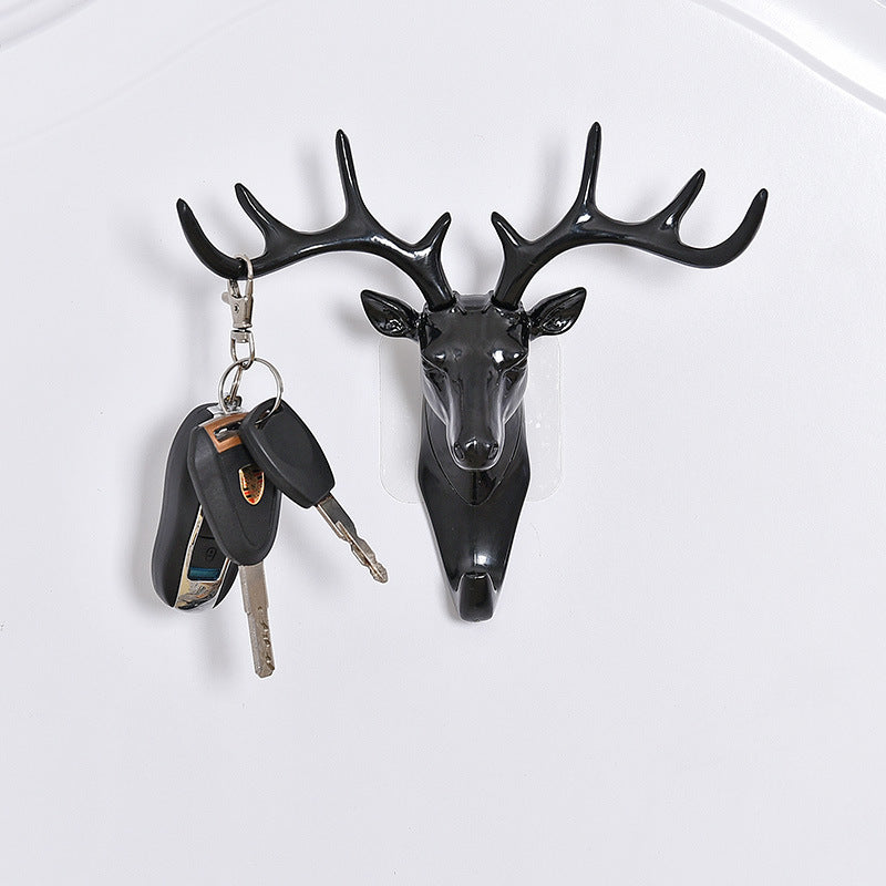 Adhesive Deer Head Wall Decor - 3D Wall Hanging Without Hooks, No Nails Required