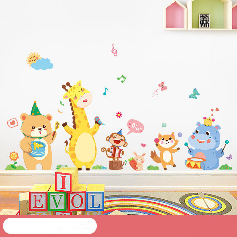 WhimsyWorld Wall Stickers - Colorful Cartoon Decor for Kids' Rooms