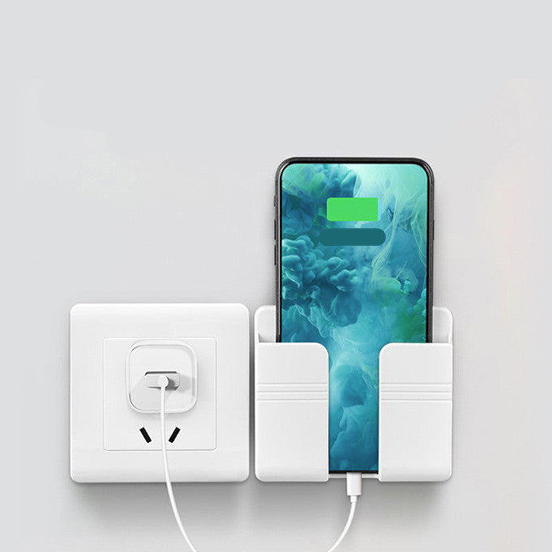 Space-Saving Mobile Phone Charging Station: Adhesive Storage Rack with Punch-Free Design