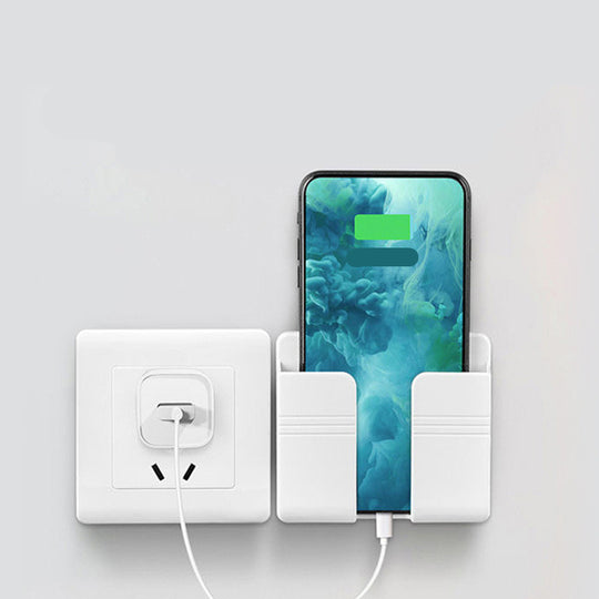 Space-Saving Mobile Phone Charging Station: Adhesive Storage Rack with Punch-Free Design