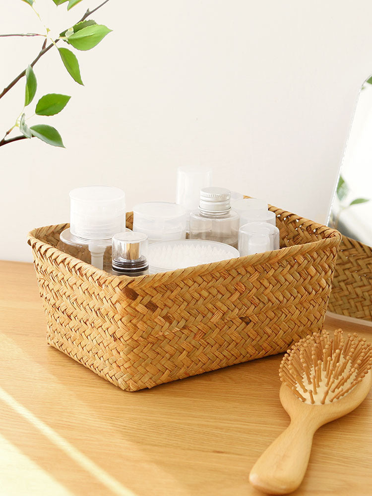WeaveNest - Nordic Rattan Bamboo Woven Storage Basket