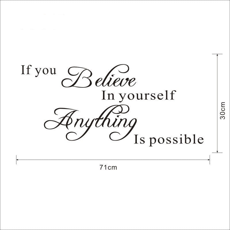 Motivational Wall Stickers for Living Room & Dining Room - Decorative Painting Decals