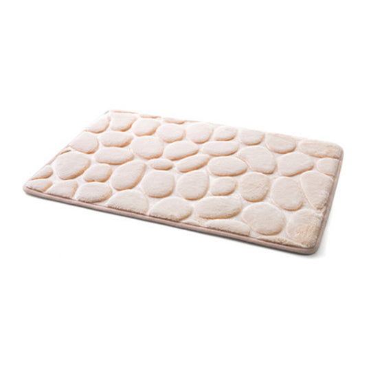 Stone-Tread 3D Cobblestone Floor Mat - Realistic Texture for Bedroom & Living Room