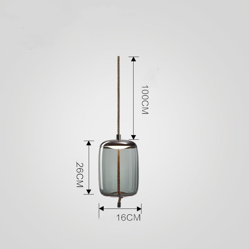 Lumina - Single Head Glass Chandelier for Dining Room, Living Room, Bar, and Bedroom