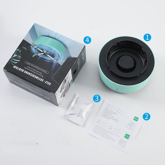 CleanAir Pro - Portable Anion Air Purifying Ashtray with Smoke Removal for Car & Home