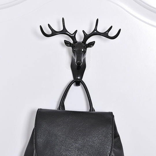 Adhesive Deer Head Wall Decor - 3D Wall Hanging Without Hooks, No Nails Required