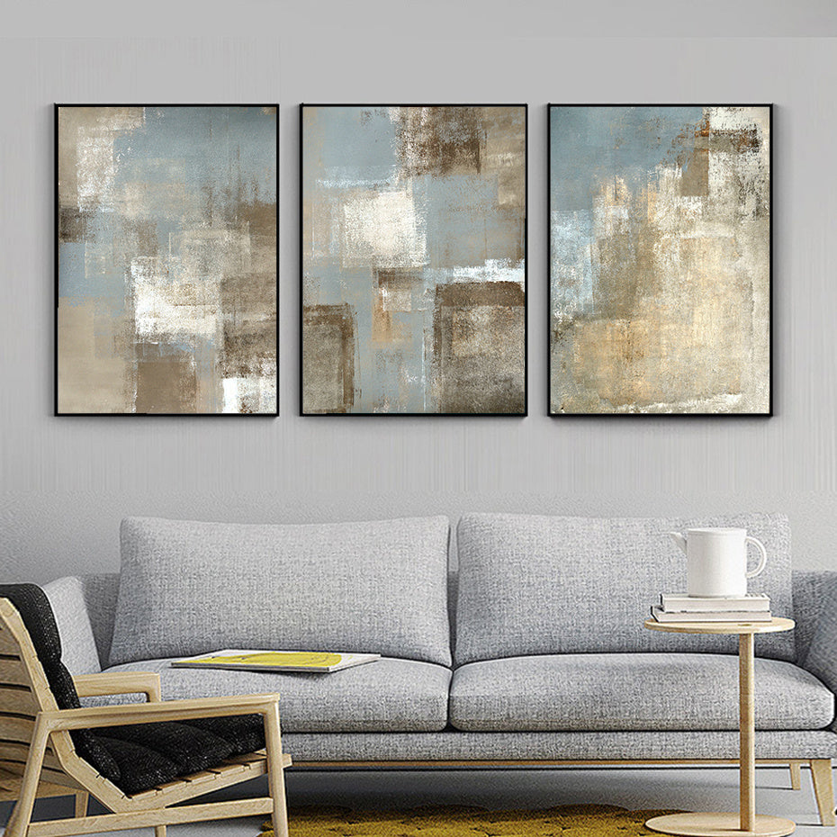 Vintage Abstract Art Canvas Painting - Unique Poster for Home Decor & Interior Design