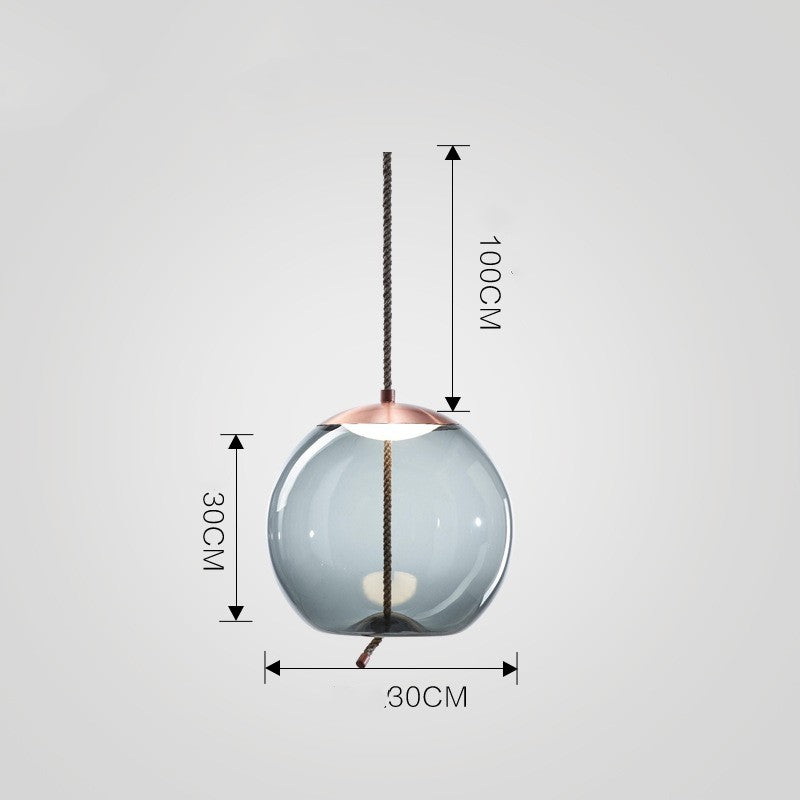 Lumina - Single Head Glass Chandelier for Dining Room, Living Room, Bar, and Bedroom