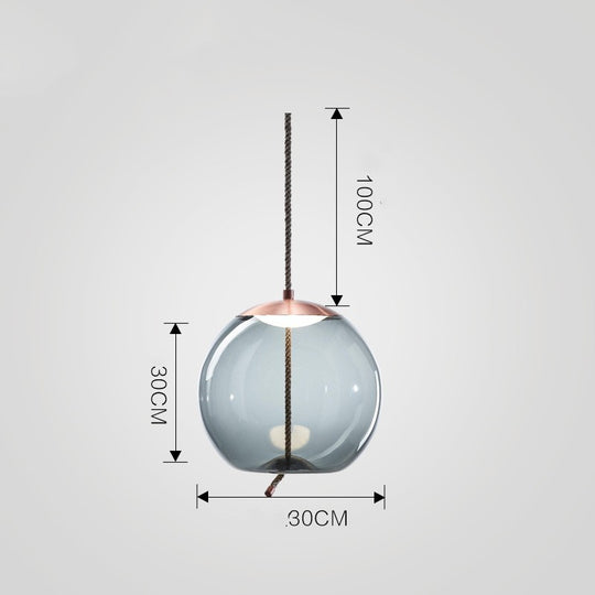 Lumina - Single Head Glass Chandelier for Dining Room, Living Room, Bar, and Bedroom