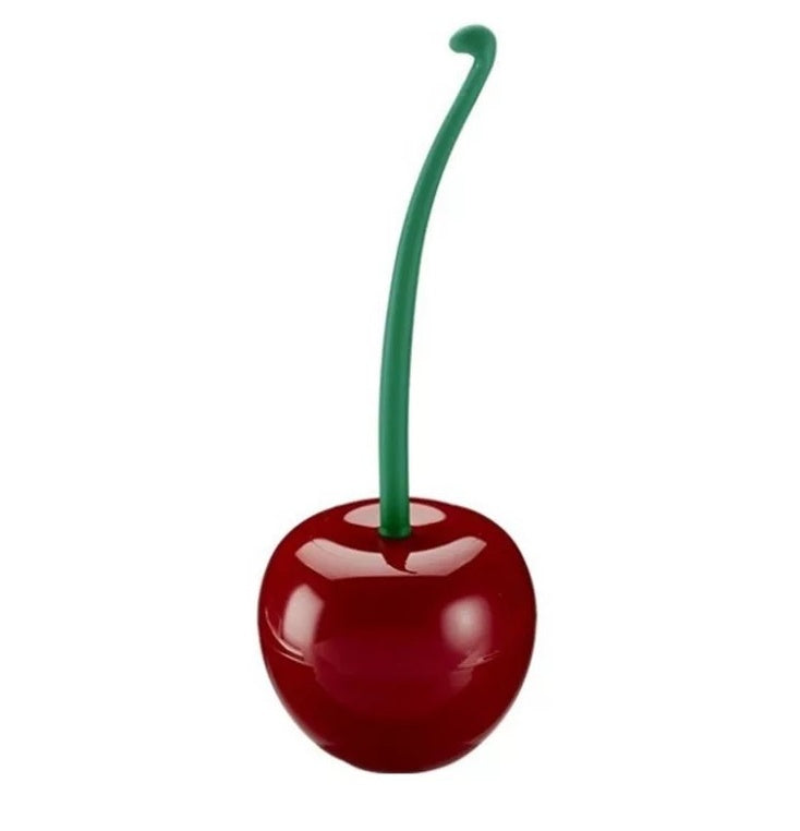 Cherry-Shaped Toilet Brush Set - Long Handle Soft Bristle Bathroom Cleaning Brush with Creative Design