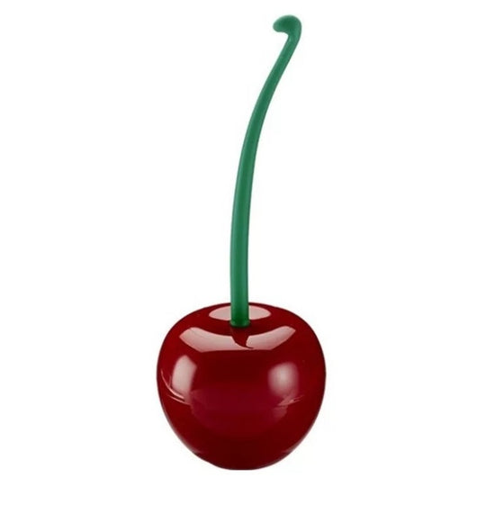 Cherry-Shaped Toilet Brush Set - Long Handle Soft Bristle Bathroom Cleaning Brush with Creative Design