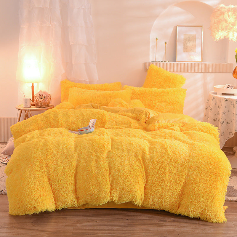 PlushParadise Sherpa Fleece Bedding Set – Ultra-Soft & Cozy Duvet with Pillowcases (Queen/King)