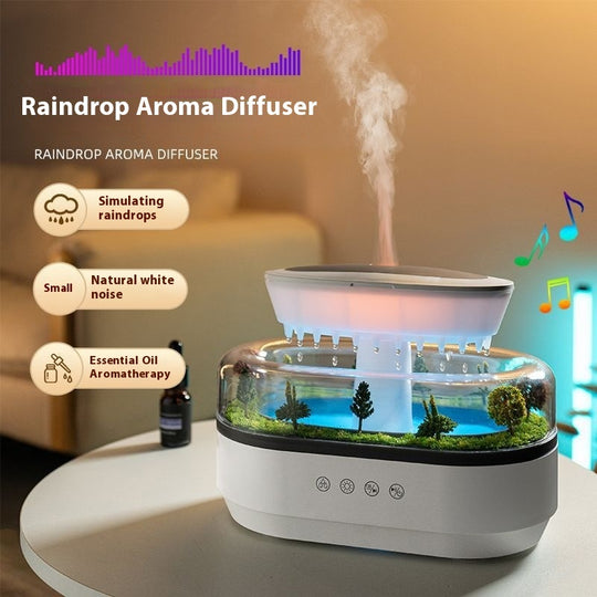 Nature-Inspired Serenity: Micro Landscape Raindrop Aroma Diffuser & Humidifier for Home