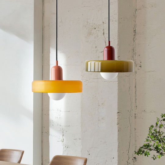 Stunning Memphis-Style Modern Glass Chandelier: Minimalist Elegance for Restaurants