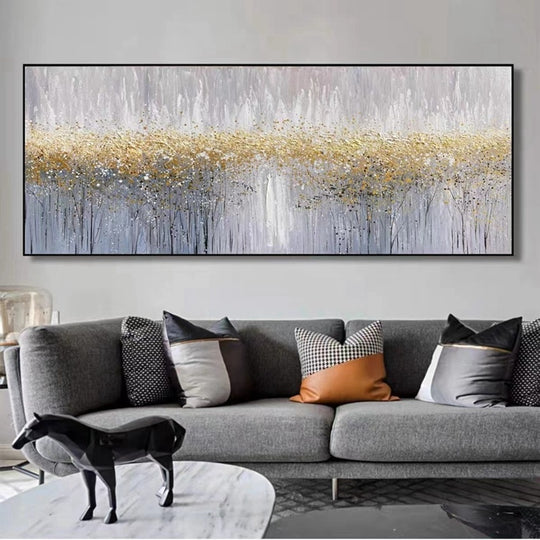 Stunning Abstract Foil Art: Modern Oil Painting on Canvas, Hand-painted Masterpiece