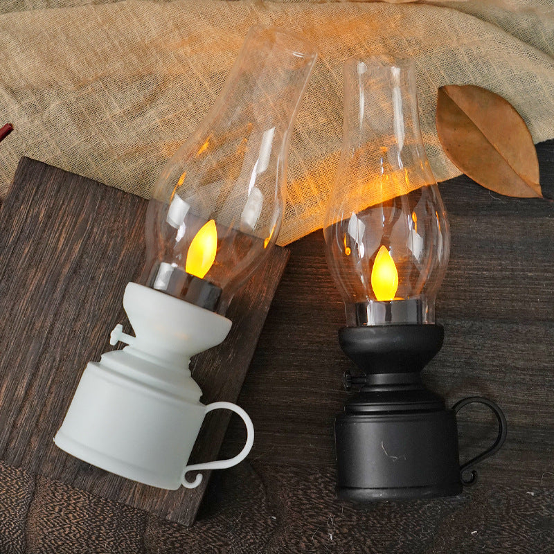Vintage Glow LED Candle Light - Retro-Style Electronic Lamp with Creative Flair