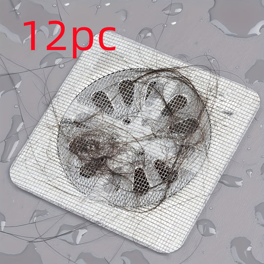 Easy & Convenient: Disposable Self-Adhesive Floor Drain Sheet for Hair & Insect Protection