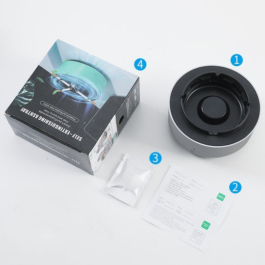 CleanAir Pro - Portable Anion Air Purifying Ashtray with Smoke Removal for Car & Home