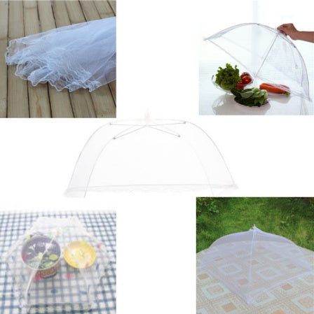 Large Rectangular Dish Drying Cover - White Mesh Food Cover with Removable & Washable Design