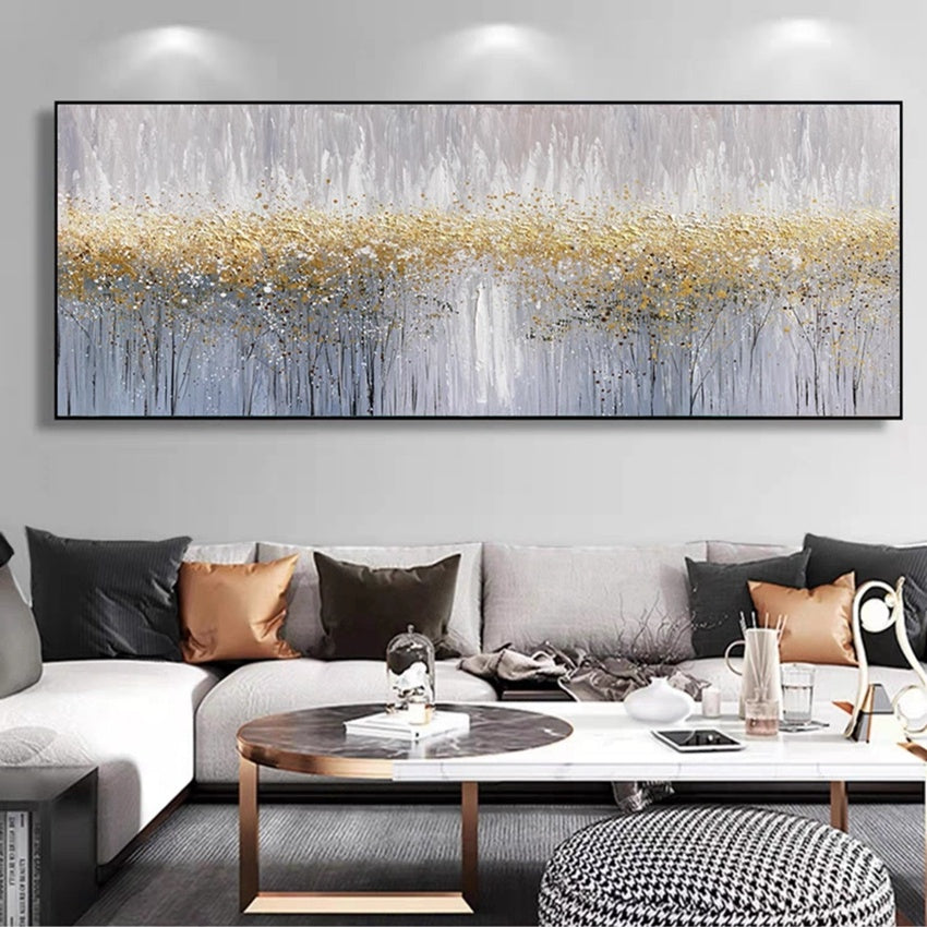 Stunning Abstract Foil Art: Modern Oil Painting on Canvas, Hand-painted Masterpiece