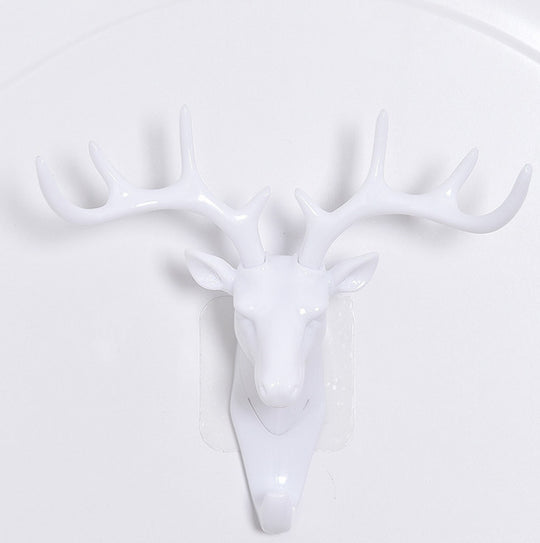 Adhesive Deer Head Wall Decor - 3D Wall Hanging Without Hooks, No Nails Required