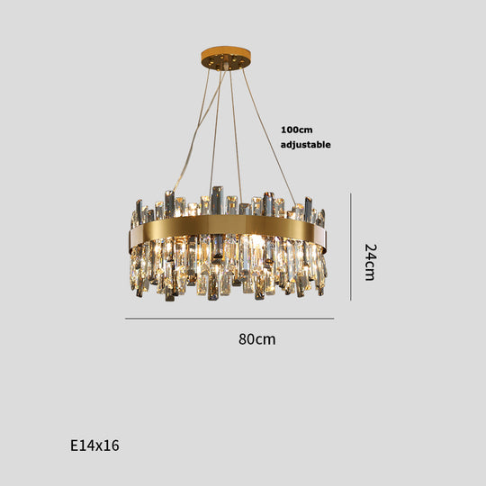 Aurora Luxe - Simple Crystal Chandelier for Living Room