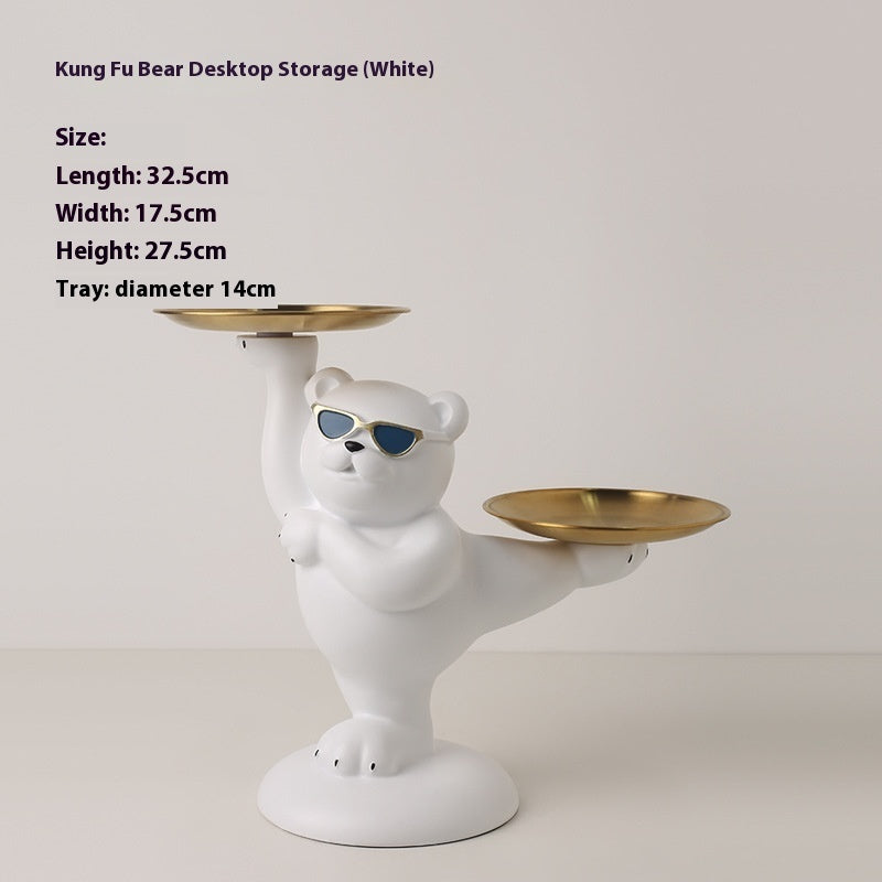 Adorable Bear Key Holder - Entrance Organizer with Storage Rack & Decorative Touch