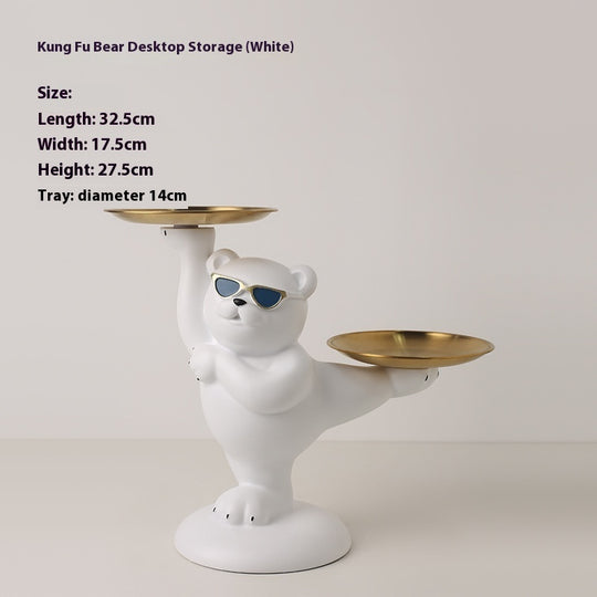 Adorable Bear Key Holder - Entrance Organizer with Storage Rack & Decorative Touch
